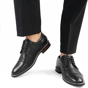 Ensemble de chaussures de cow-boy en cuir noir de haute qualité pour hommes avec finition haut de gamme, semelle durable, confort et style classique pour le bureau - Product Image 4