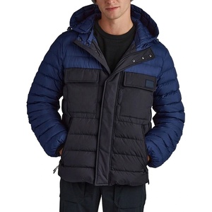 Chaqueta acolchada de invierno de manga larga hinchada con capucha OEM de alta demanda para hombre - Product Image 4