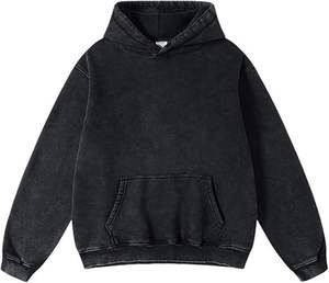 Sudaderas Extra Grandes de Primera Calidad con Lavado Ácido, Unisex, Felpa Gruesa, Ropa de Calle de Invierno, Sudadera para Hombre, 100% Algodón, Estilo Vintage - Product Image 5