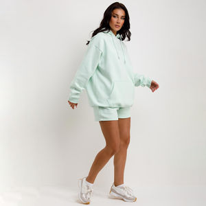 Ensemble sweat à capuche et short pour femme abordable réglable de haute qualité Ensemble Offre Spéciale à capuche deux pièces pour femme - Product Image 2