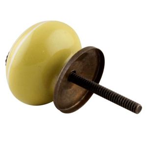 Boutons de tiroir en céramique jaune de haute qualité faits à la main, poignées de placard de commode, poignées de porte de placard de cuisine, vente en gros LCK-01 - Product Image 6