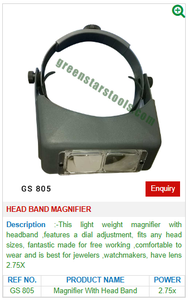 Lupa de banda para la cabeza de plástico GS 805, herramientas esenciales de joyería para trabajos de joyería - Product Image 2
