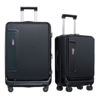 Valise trolley rigide Travelking 8088 ABS+PC avec serrure TSA, ouverture frontale, design élégant, légère, roulettes pivotantes à 360 degrés