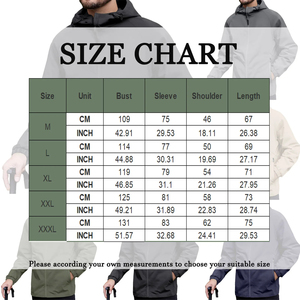 Veste Softshell légère pour homme Veste imperméable à capuche Veste imperméable coupe-vent de randonnée Vestes imperméables coupe-vent à capuche d'extérieur - Product Image 6