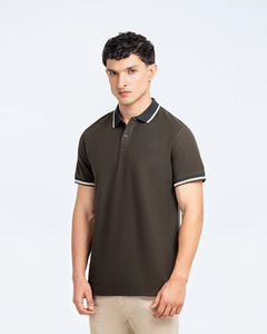 Camisa de golf transpirable de algodón con estampado bordado personalizado para hombre, ropa de golf con logotipo personalizado, Polo de algodón de alta calidad - Product Image 3
