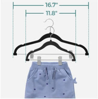 Porte-vêtements tendance pour enfants, 6 poches, antidérapant, en velours, avec clips, organisateur multifonctionnel pour armoire et chambre, en plastique ABS