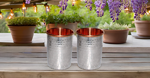 Accessoires classiques de Drinkware de cuivre de conception avec l'acier a martelé fini - Product Image 5