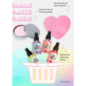 AOA Professional <b>Makeup</b> <b>Brush</b> Set 10-Piece Rainbow Series <b>with</b> Cloud Travel <b>Bag</b> Includes Facial & Lip <b>Brushes</b> for Blending - Product Image 2