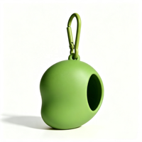 Ensemble de porte-sacs à déjections canines en silicone souple, imperméable et lavable, avec sacs à déjections, en forme de mangue, OEM ODM, étiquette privée