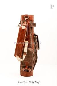 100% Bolsas de golf de cuero personalizadas Bolsas de soporte de carrito de golf OEM de lujo Bolsas de golf de cuero genuino de PU al por mayor Tendencia de alta calidad 2025 - Product Image 3