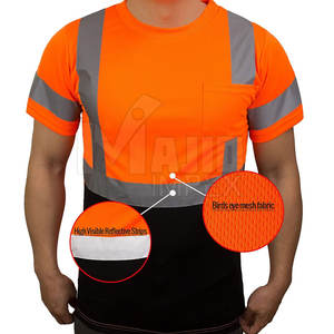 T-shirt haute visibilité réfléchissant pour hommes et femmes, idéal pour le travail en extérieur et la construction, manches courtes - Product Image 5