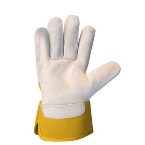 ถุงมือป้องกันหนังวัวสำหรับผู้ชาย,โลโก้ที่กำหนดเองถุงมือทำงานหนังวัวหนังกลับสำหรับขับรถ - Product Image 5