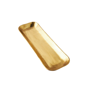 Bandejas de Servicio Rectangulares de Latón con Acabado Dorado, Diseño Simple y Creativo, para Hogar, Hoteles y Restaurantes - Product Image 1