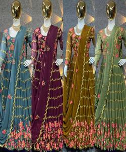 Lahenga Choli de Diseñador Indio con Blusa, Ropa Casual Tradicional India, Material de Vestido Rosa Colorido con Dupatta, Ropa Bo - Product Image 4