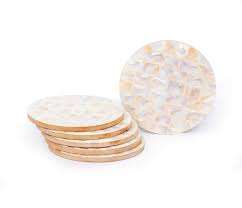 2025 nuevo diseño Mother of Pearl Drink Coaster Set rústico Mother of Pearl Serving Coaster Design Drink Coasters Set - Product Image 6