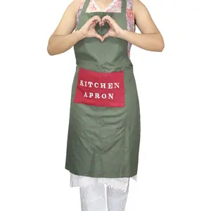 Fancy Design Best Quality Beautiful promotional Kitchen apron with Customized Embroidery Logo Exporter in India..
