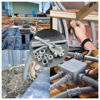 Raccords de conduit pour mur en béton homologués ETL, raccord rigide en PVC ENT gris, adaptateur de borne à connexion rapide ignifuge