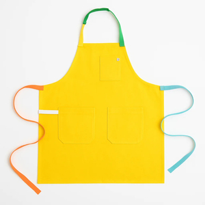 Delantal de Lona Rojo sin Mangas con Múltiples Bolsillos, Resistente al Agua, para Cocina, Uso Diario, Estilo Simple, Tejido - Product Image 3