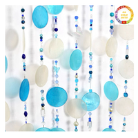 Pièces naturelles polies en coquille de Capiz blanc brut pour la décoration de la maison, rideau inspiré de la plage nautique et artisanat de mariage