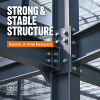 Structure en acier préfabriquée de haute qualité, atelier préfabriqué, bâtiment d'entrepôt, bâtiment en structure métallique