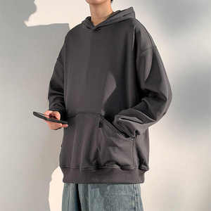 Sweat-shirts à capuche personnalisés de haute qualité pour hommes 100% coton broderie de marque privée pour l'hiver - Product Image 2