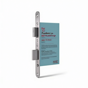 Cerradura de Muebles Panic 2327 Diseño E Redondeado 24/65/72/9mm DIN Izquierda/Derecha Acero Inoxidable 2 Hojas BKS - Product Image 3