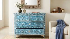 Cómoda de Alta Calidad con Incrustaciones de Hueso, Mueble de Salón, Estilo Antiguo, Cómoda con Incrustaciones de Hueso de la India - Product Image 1
