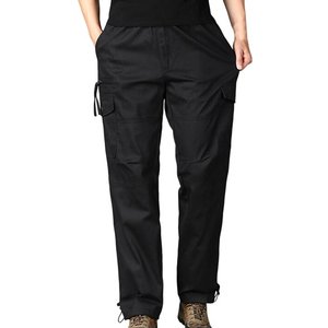 Pantalones cargo transpirables de lona informales para hombre, pantalones de seguridad de combate con bolsillos cargo grises - Product Image 5