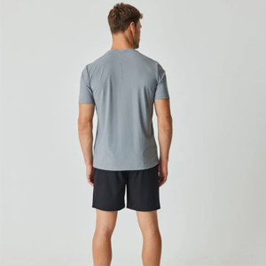 T-shirt de fitness pour hommes de haute qualité tissu tricoté respirant confortable pour les entraînements en cours d'exécution activités de plein air - Product Image 5
