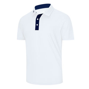 Camiseta de golf de manga corta de diseño sólido para hombre que absorbe la humedad para Polo directo de fabricante al por mayor - Product Image 1