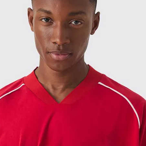 El más nuevo diseño, pantalones cortos de chándal y camiseta, conjuntos gemelos 100% de algodón, logotipo personalizado, conjunto gemelo de hombro caído de gran tamaño para hombres - Product Image 3