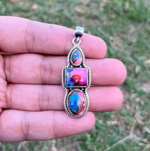 Colgante clásico de Plata de Ley 925, ostra espinosa, piedra preciosa turquesa, venta al por mayor, colgantes finos y dijes para regalos de fiesta - Product Image 3