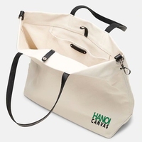 Fabricant vietnamien direct OEM vente en gros sac fourre-tout en toile personnalisé taille personnalisée poignée en coton Logo cadeau