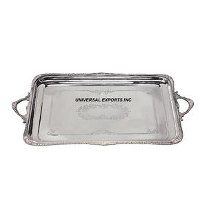 Plateau de service à chocolat rectangulaire fait main nouveau design élégant plateau en métal de fantaisie de vente chaude durable écologique pour - Product Image 3