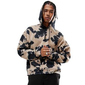 เสื้อมีฮู้ดแบบสวมหัวผ้าฝ้าย100% สำหรับผู้ชายกำหนดโลโก้ได้เองขนาดใหญ่พิเศษลายพื้นสำหรับฤดูหนาว - Product Image 1