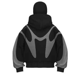 Sweat à capuche surdimensionné avec masque intégré, polaire chaud et style streetwear moderne, parfait pour la mode par temps froid - Product Image 5