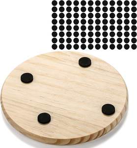 24 PCS Unfinished <b>Wood</b> Coasters 4 Inch Round <b>Blank</b> <b>Wood</b> Coaster <b>for</b> <b>Crafts</b> Thick Coasters with 96 PCS Foam Knots <b>for</b> DIY - Product Image 4