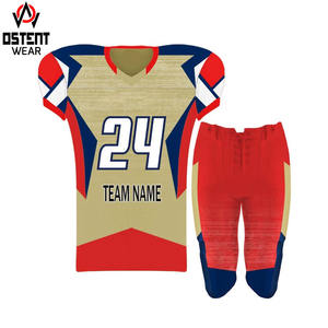 Uniformes de Fútbol Americano Personalizados de Alta Calidad al por Mayor, Diseño Nuevo y Moderno Unisex, Trajes de Fútbol Transpirables con Estampado de Bandera en Existencia - Product Image 5