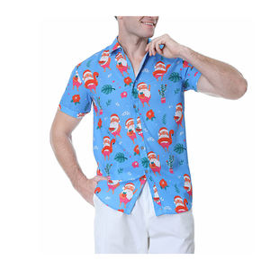 Fait sur mesure en gros été hommes chemise de plage impression hommes deux pièces chemise et short ensembles chemise et court - Product Image 3