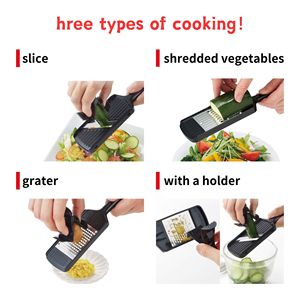 SHIMOMURA INDUSTRY Pro Grade Three-in-One Vegetable Slicer and Grater Set Multi-Purpose <b>Kitchen</b> <b>Tool</b> <b>Smart</b> Gadget - Product Image 4