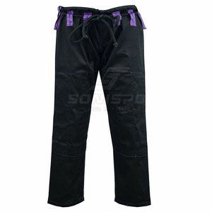 Ensemble de Kimono BJJ Noir avec Ceinture Blanche en Coton Durable pour Adultes Unisexe – Tenue de Sport de Combat Légère, Séchage Rapide et Respirante - Product Image 3