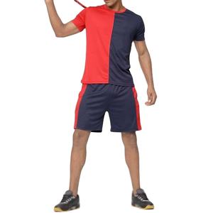 Ensemble été 2 pièces pour homme, t-shirt à manches courtes et short en coton 100%, taille plus, respirant, couleur contrastée, deux panneaux - Product Image 1