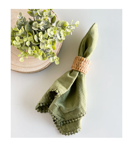 Rond de serviette en rotin Décorations de table de ferme rustique pour les fêtes Décorations de table à manger Rond de serviette - Product Image 6