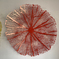 Sculpture murale en acier inoxydable poli coloré en forme de corail - Décoration suspendue Art déco moderne pour mariages et baptêmes, décoration intérieure