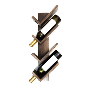 Precio asequible Mango estante de vino de madera exhibición encimera botella de almacenamiento soporte de vino para Bar restaurante Hotel y decoración del hogar - Product Image 2