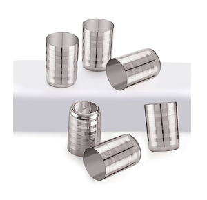 Design moderne en acier Beau verre à champagne pour anniversaire de mariage Verre en acier inoxydable fabriqué en Inde - Product Image 5