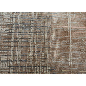 พรมไหมพรมและไหมไผ่ถักมือสีเบจและสีน้ำตาล รุ่น Kavi Unstring Srb(701) ลายแบบนามธรรม เหมาะสำหรับห้องนั่งเล่นหรือห้องนอนวัยรุ่น - Product Image 3