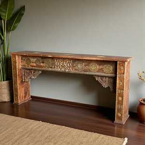 COSNOLE Handmade <b>Rustic</b> Style Brass FTD <b>Table</b> Living Room Furniture - Product Image 2