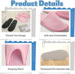 Pantoufles d'hôtel en coton tendance de haute qualité à l'exportation directe d'usine Pantoufles de spa jetables les plus vendues Équipements du Bangladesh - Product Image 6