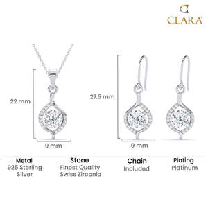 Ensemble de bijoux classique en argent Etta, plaqué or fin, or rose, zircon, diamant, perle, classique pour mariage, fête, cadeau - Product Image 5